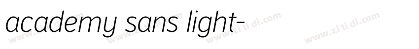 academy sans light字体转换